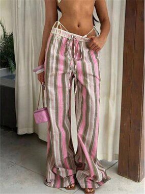 Striped Wide Leg Pants